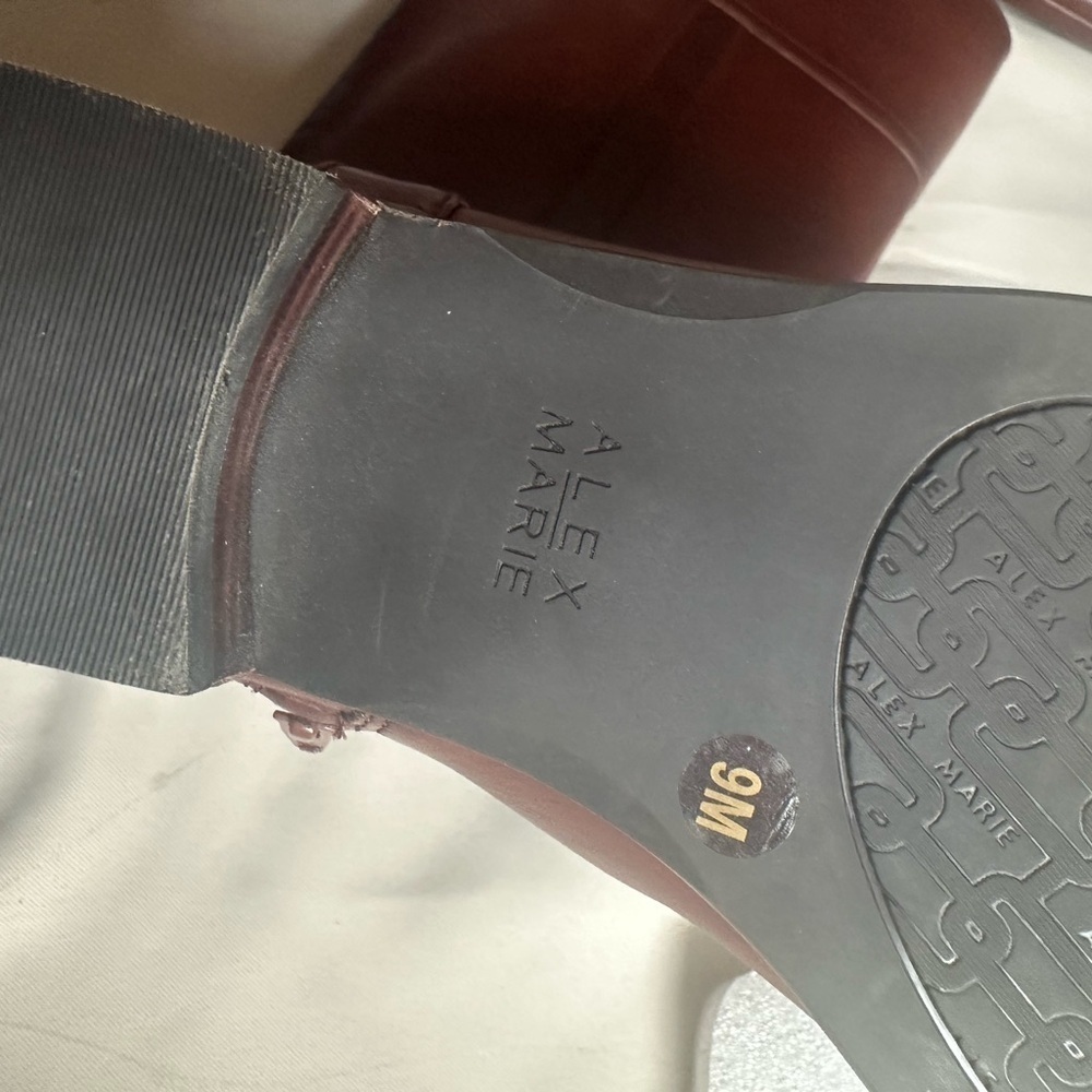 Alex Marie Brown Over the Knee Boots with Equestrian Design - Picture 11 of 12